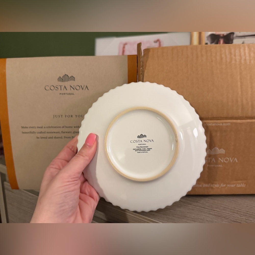NIB Costa Nova Appetizer 4 Plates